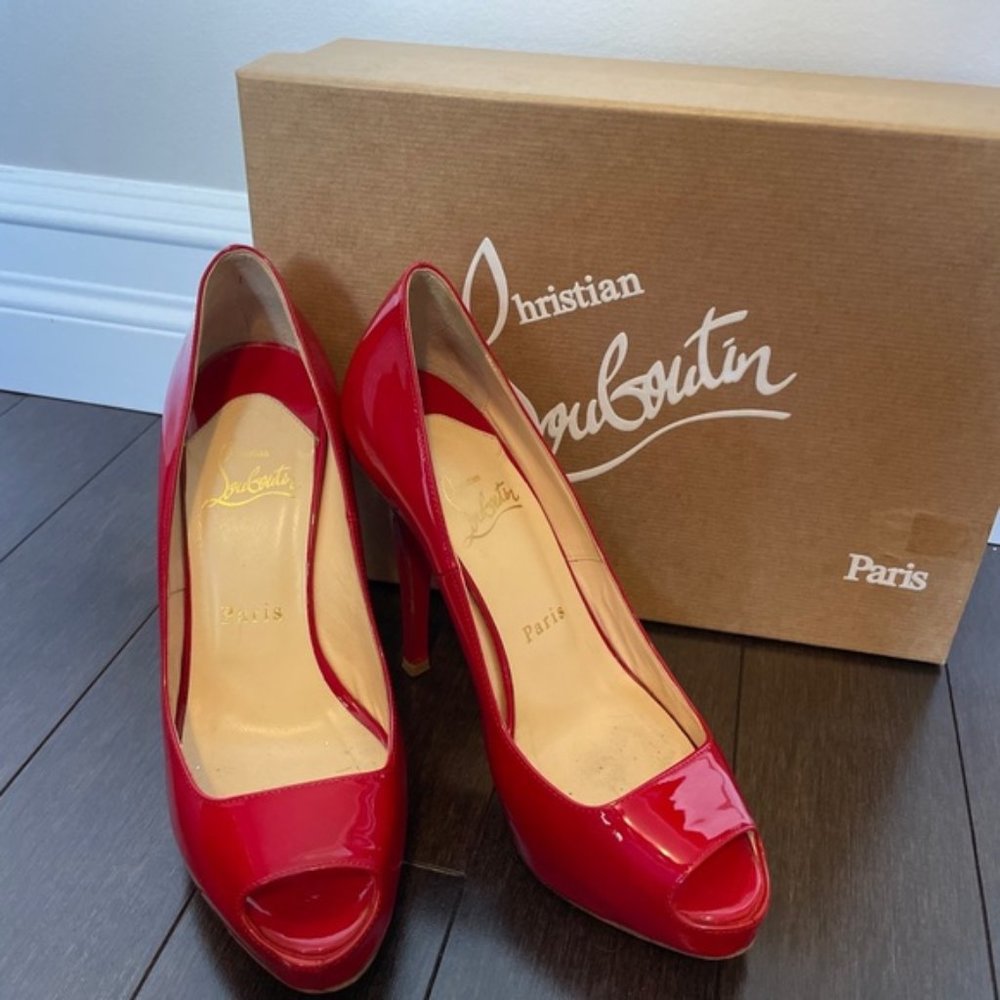 Authentic Christian Louboutin Red 120mm 36.5